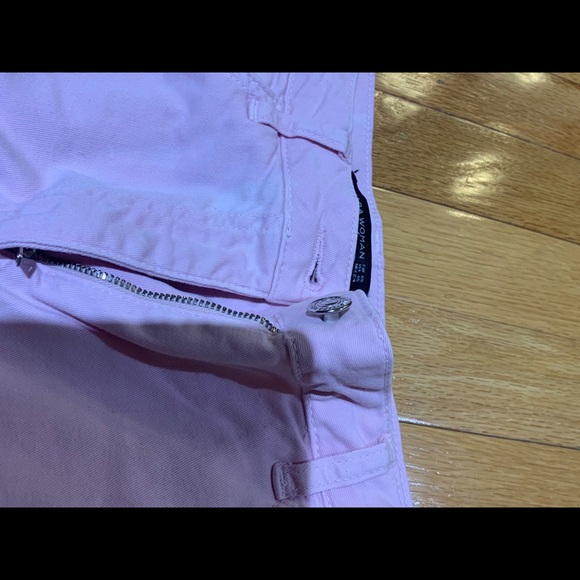 Zara Pink Ruffle Slit Cropped Pants - Picture 4 of 5